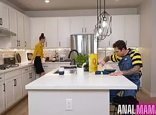 April fools prank slams stepmom into rough anal