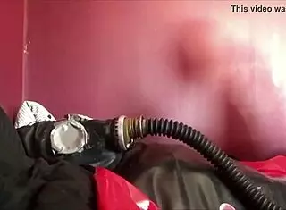 rubber latex slave bound tight multicam cum torment i cant hold it