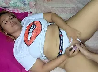 My stepson watches me masturbate then fucks my wet pussy hard