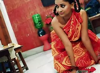 Beautiful young indian maid seduces owner into juicy creampie cowgirl ride