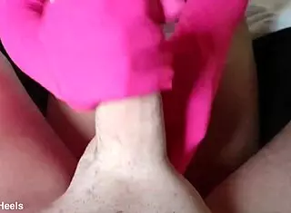 Milf Delivers Pov Handjob Cumshot Compilation in Nylons
