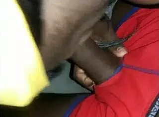 Deep sloppy ebony blowjob gulps cum down throat in messy worship