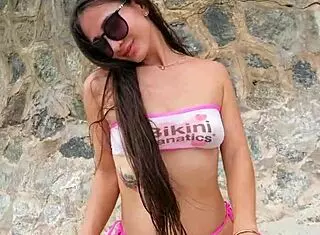 Heart-Pounding Thrill of Bikini Flashing on Sunny Beach Waves