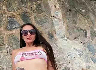 Heart-Pounding Thrill of Bikini Flashing on Sunny Beach Waves