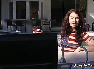 Step DADDY Wakes Daughter to FUCK on Family Fourth of July