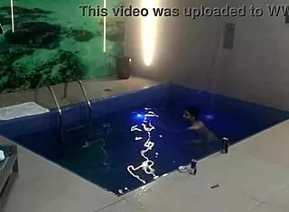 Friends bareback threesome poolside motel big cocks pounding