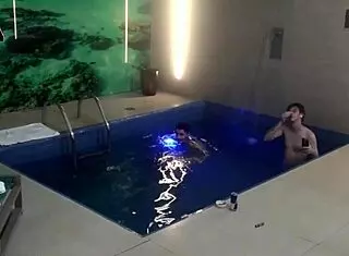 Friends bareback threesome poolside motel big cocks pounding