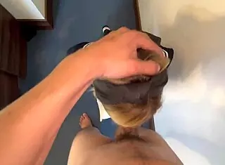 punished fuck doll deepthroats cock in garage stockings face fucked wet cumshot