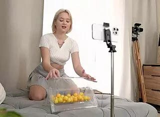 blonde jessie ames big tits chubby slut goes from lottery filming to rough mmf dp anal riding