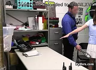 Officer Fucks Perky Teen Suspect's Pretty Deepthroat Mouth At Work