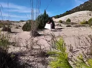 nudist beach stranger flashes big natural tits for outdoor milf sex