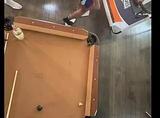 ebony cheerleader rides bbc sloppy at pool in missionary doggystyle