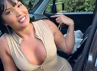 Sexy Asian Stopped at Checkpoint Fucks Cop Bareback