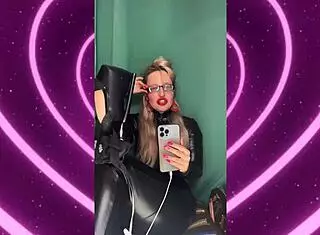 no cumming till your bimbo eyeliner flawless femdom joi glasses crossdresser