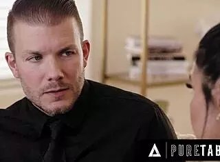 Pure Taboo milf Dana Vespoli drills stepson-in-law's cock missionary after his loss.