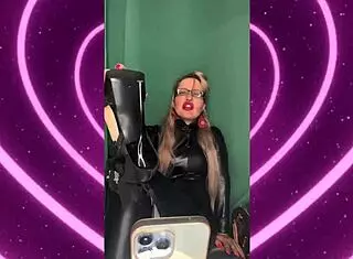 no cumming till your bimbo eyeliner flawless femdom joi glasses crossdresser