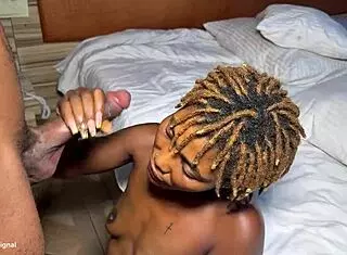 hot ebony slut gets anal creampie in garage quickie