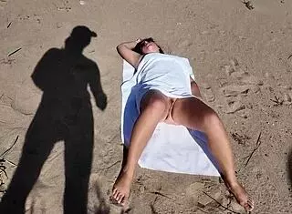 nudist beach stranger flashes big natural tits for outdoor milf sex