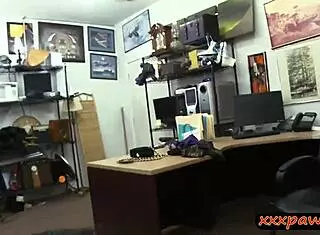 Small Tits Babe Secretly Pounded by Pawnshop Big Cock