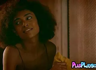 Bruna Rocha petite curly black milf exposes body spreads legs showing pussy