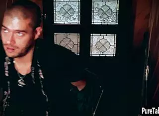 A hot teen 18+ loses virginity to guy while her stepsis watches the hardcore fuck