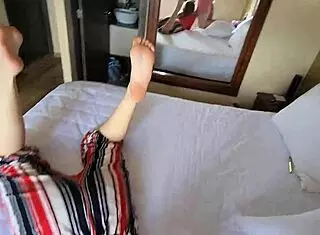 Her Cute Blonde Face Dripping Hot Cum After Mirror Hotel Deepthroat Blowjob