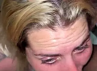 Blonde Slut Deepthroats And Takes It In The Ass Bent Over