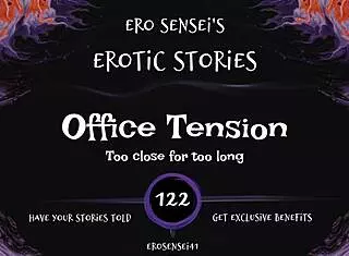 Office tension builds in erotic audio fantasy for women at work