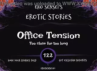 Office tension builds in erotic audio fantasy for women at work