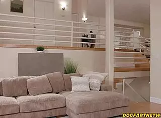 Busty babe sucks monster cock then rides bbc cowgirl doggy style 😍🍆💦