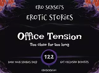 Office tension builds in erotic audio fantasy for women at work