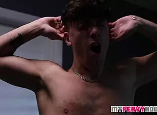 step aunt sneaks peeks at nephew's bulge in fantasy