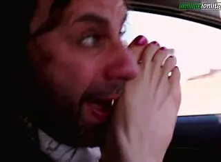 Lisa's Car Foot Domination Humiliation Ride