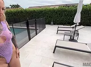 hot tattoo babe cassidy luxe fucked outdoors by j mac big dick