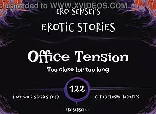 Office tension builds in erotic audio fantasy for women at work