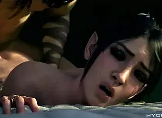 Shadowheart takes backshots with anal beads. Miranda rams huge dildo deep in shaved pussy