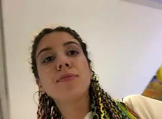 Crazy Brunette Facial After Mall Toilet Blowjob