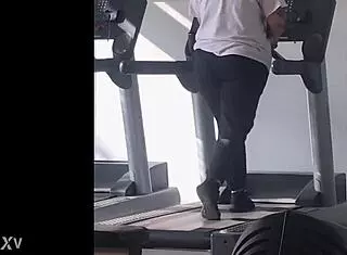 Big Booty BBW's Huge Fat Ass Jiggles on Treadmill Workout