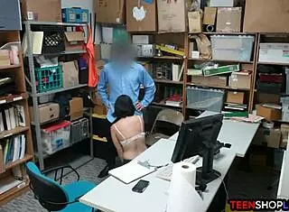 petite latina teen shoplifter blows guard to escape trouble?