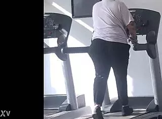 Big Booty BBW's Huge Fat Ass Jiggles on Treadmill Workout