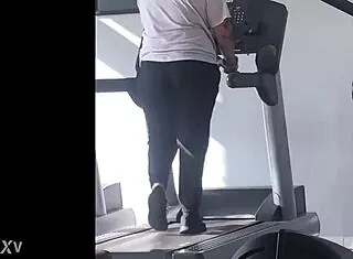 Big Booty BBW's Huge Fat Ass Jiggles on Treadmill Workout