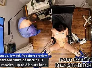 mina moon spreads wide backstage in latex gloves for a creamy pov finish