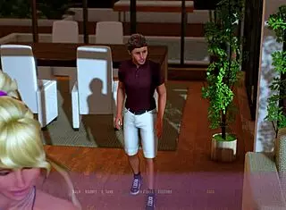 Blonde Plays Naughty Goldengobs Game for Cumshots