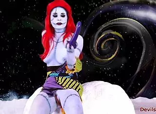 redhead joanna angel deepthroats big cock toys in christmas xxx parody cosplay