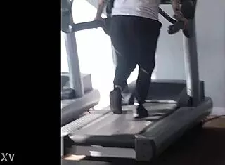 Big Booty BBW's Huge Fat Ass Jiggles on Treadmill Workout
