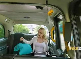 Pretty Finnish Masseuse Rips Clothes For Taxi Driver's Hard Ride In Backseat