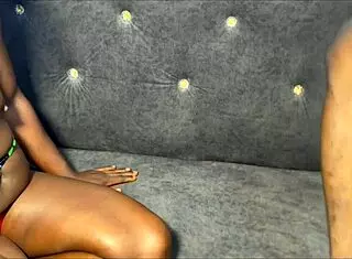 Curvy Ebony Girlfriend Collapses in Oiled Doggy Ass Banging Frenzy