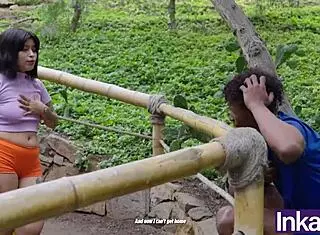 Dora the petite Peruvian explorer takes anal therapy in boots outdoors!