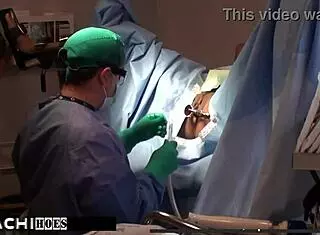 Daisy Ducati's Hitachi Vibrator Forces Freshman Orgasms in Doctor's Latex Exam