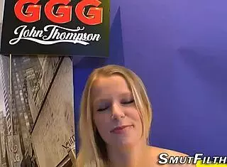 German slut facialized in interracial dp bukkake blowbang